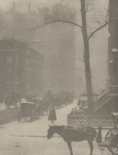 The Street, Fifth Avenue by Alfred Stieglitz
