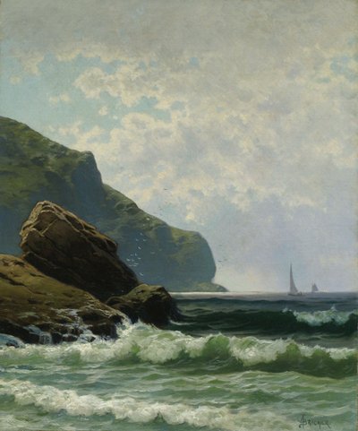 Seascape with Boats Offshore by Alfred Thompson Bricher