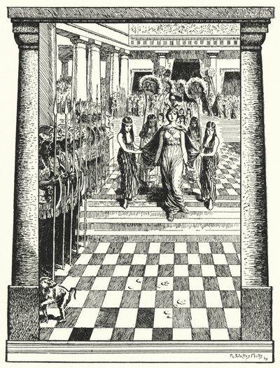 Dido, Queen of Carthage, preparing for her death after being left by Aeneas by Alfred Wallis Mills