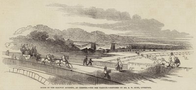 Scene of the Railway Accident, at Chester, the Dee Viaduct by Alfred William Hunt