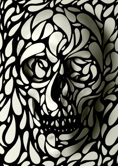 Shadow Skull Forms by Ali Gulec