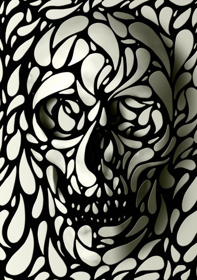 Skull Optical Illusion by Ali Gulec