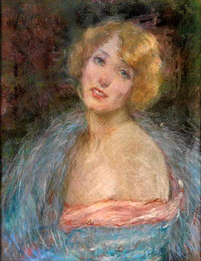 Blonde Girl with Boa by Alice Pike Barney