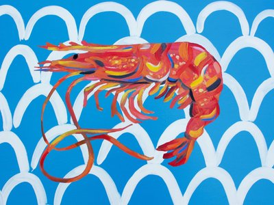 Colorful Ocean Shrimp by Alice Straker