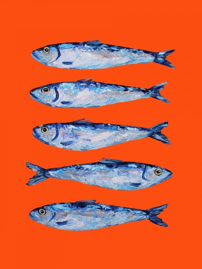 Sardines On Orange by Alice Straker