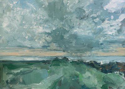 Moody Coastal Landscape by Alice White