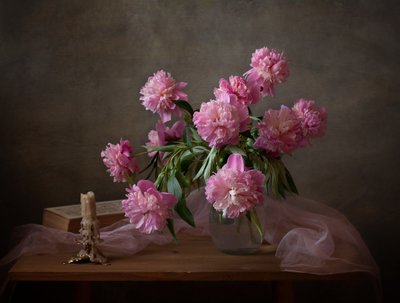 Pink Peony Still Life by Alina Lankina