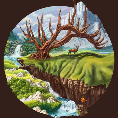 Twisted Tree Serene Landscape by Alirıza ÇAKIR