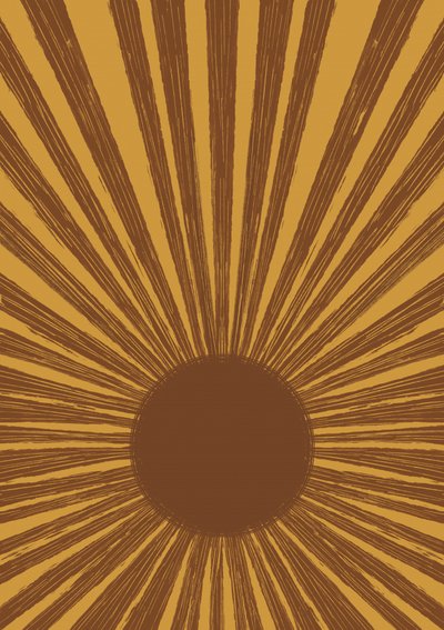 Retro Golden Sunburst by Aliya Putrus
