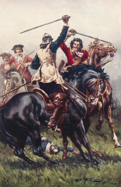 Fight between an Ironside and a Cavalier by Allan (after) Stewart