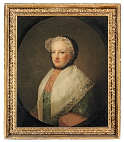 Portrait of Anne Drelincourt, Lady Primrose in a Feigned Oval by Allan (follower of) Ramsay