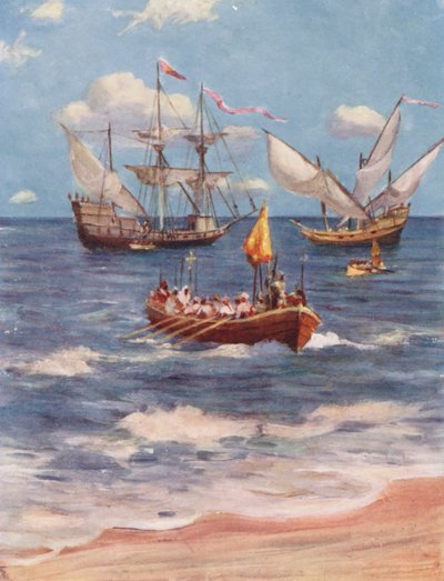 Vasco da Gama Landing at Kalicut by Allan Stewart