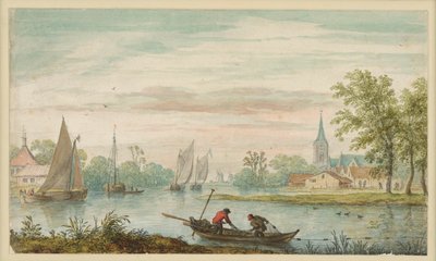 River Landscape by Allart van Everdingen