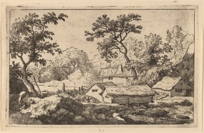 Mill Below a Waterfall, probably c. 1645-1656 by Allart van Everdingen