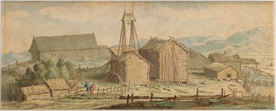 Norwegian Landscape with a Timber Yard by Allart van Everdingen