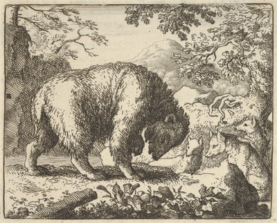 Renard Promises the Bear to Take Him to a Place Where He Will Find Honey by Allart van Everdingen