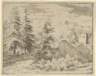 The Man between the Two Fir Trees, 17th century by Allart van Everdingen