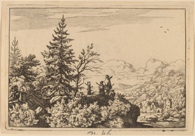 Two Men on a Hill by Allart van Everdingen
