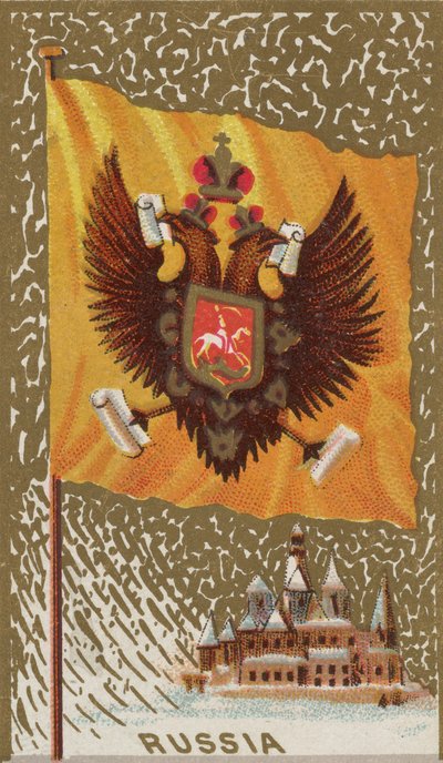 Russia, from Flags of All Nations, Series 1 N9 for Allen & Ginter Cigarettes Brands by Allen and Ginter