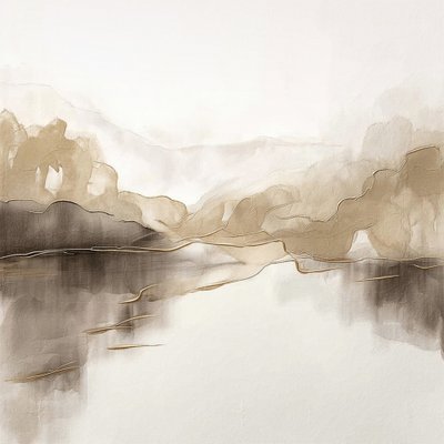 Abstract Mountain Reflections by Alma