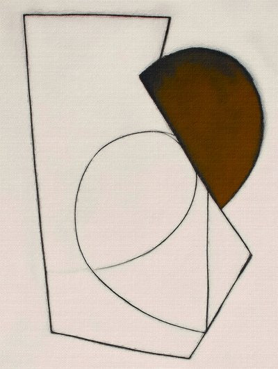 Brown Geometric Abstract by Alma