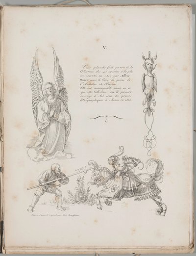 Art of the Lithograph: Three Designs from Dürer’s Prayer Book, Plate V by Alois Senefelder