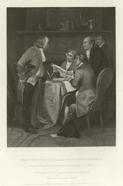 Drafting the Declaration of Independence by Alonzo Chappel