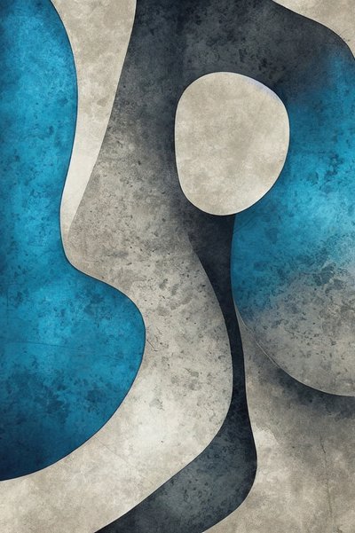 Blue Grey Organic Flow by Alpenglow Workshop