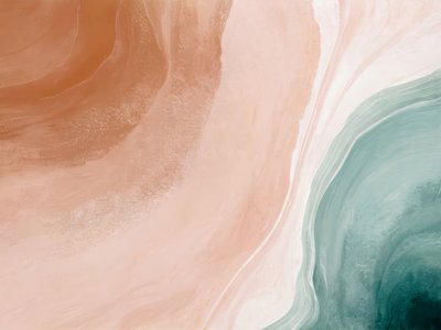 Earthy Teal Swirls by Alpenglow Workshop