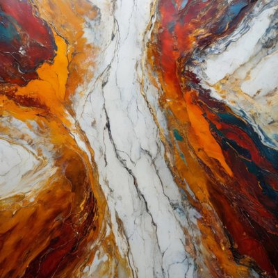 Fiery Marble Flow by Alpenglow Workshop