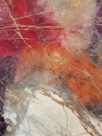 Golden Fluid Marble by Alpenglow Workshop