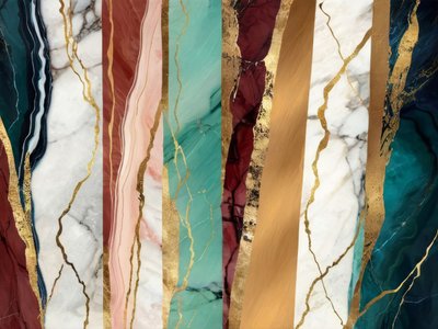 Golden Marble Stripes by Alpenglow Workshop