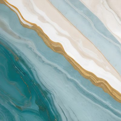 Golden Teal Flow by Alpenglow Workshop