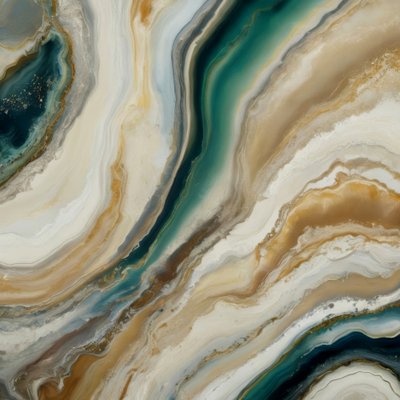 Golden Teal Marble by Alpenglow Workshop