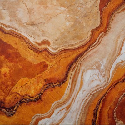 Orange Marble Flow by Alpenglow Workshop