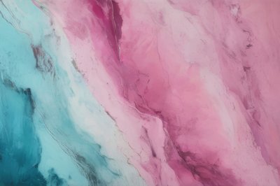 Pink Teal Marble Swirl by Alpenglow Workshop