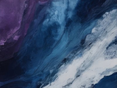 Purple Blue Ocean Flow by Alpenglow Workshop
