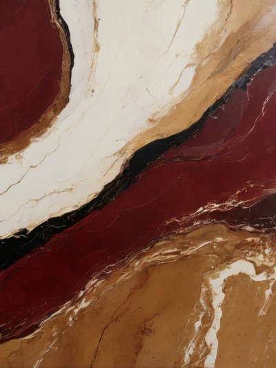 Red Gold Liquid Marble by Alpenglow Workshop