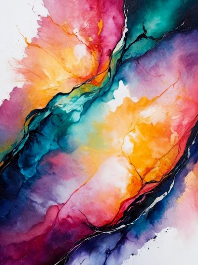 Vibrant Fluid Abstract by Alpenglow Workshop