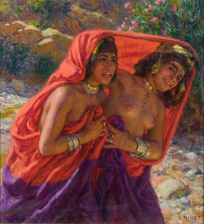 The Frightened Bathers by Alphonse Etienne Dinet