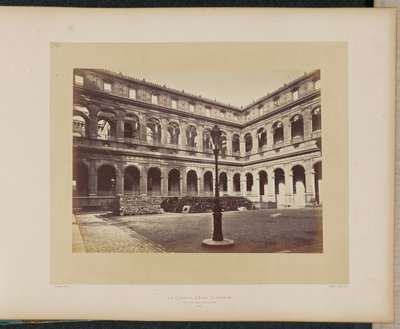 The State Council on Fire. Interior View of the Court. by Alphonse J. Liébert