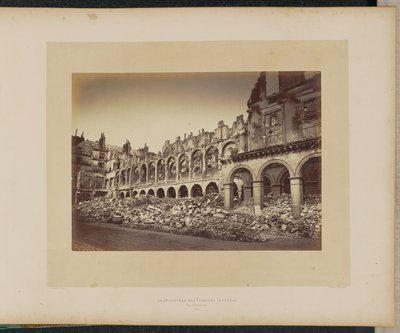 The Burned Ministry of Finance. Exterior View. by Alphonse J. Liébert