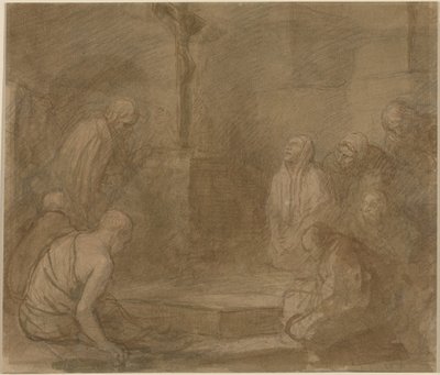 At the Foot of the Cross by Alphonse Legros