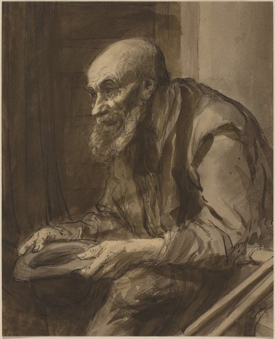 Beggar with Crutches by Alphonse Legros