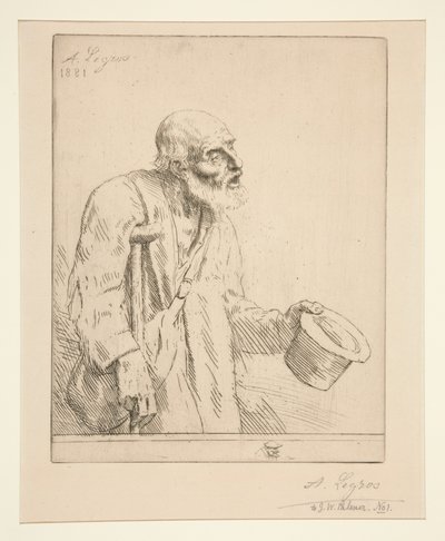 Beggar with Crutches by Alphonse Legros