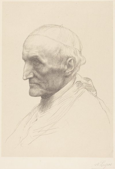 Cardinal Manning, 2nd plate by Alphonse Legros