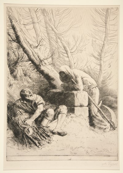 Death and the Woodcutter by Alphonse Legros