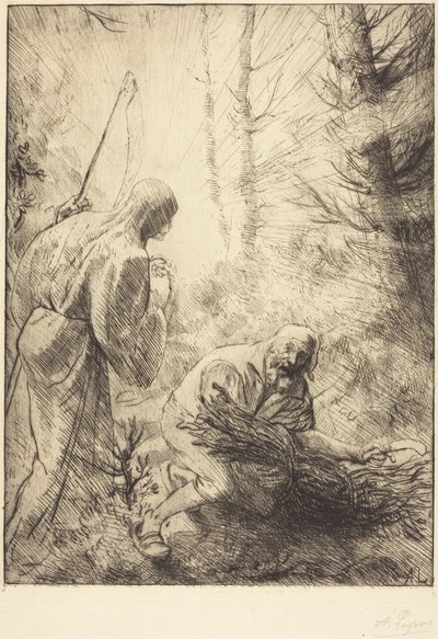 Death and the Woodcutter, 2nd plate by Alphonse Legros