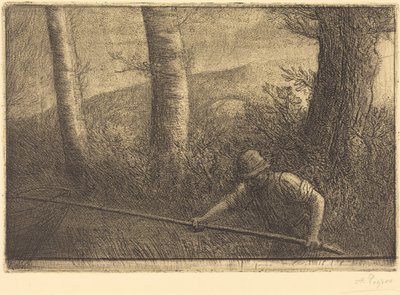 Fisherman with a Hoop-net by Alphonse Legros