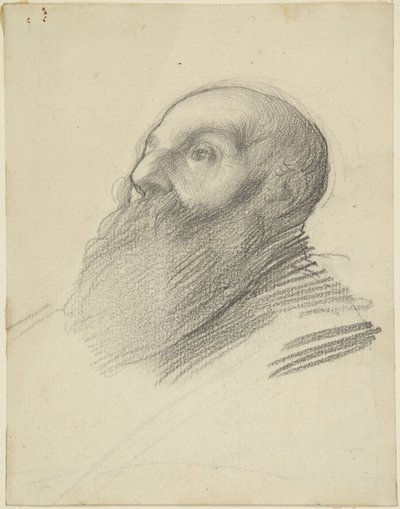 Head of Bearded Man by Alphonse Legros